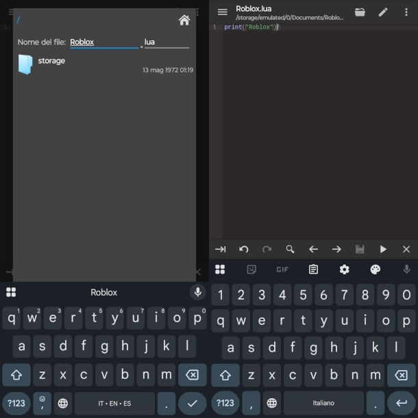 schermate app Code Edit