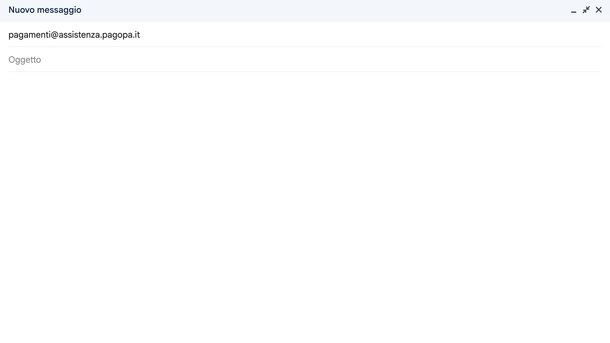Contattare pagoPA via email