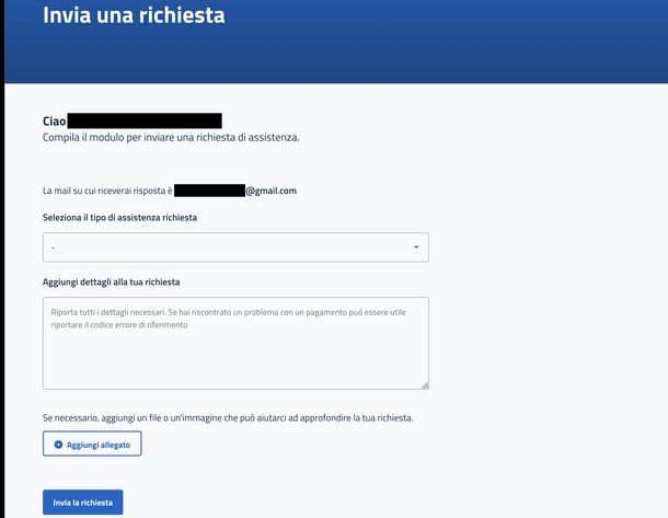 Contattare pagoPA Centro assistenza