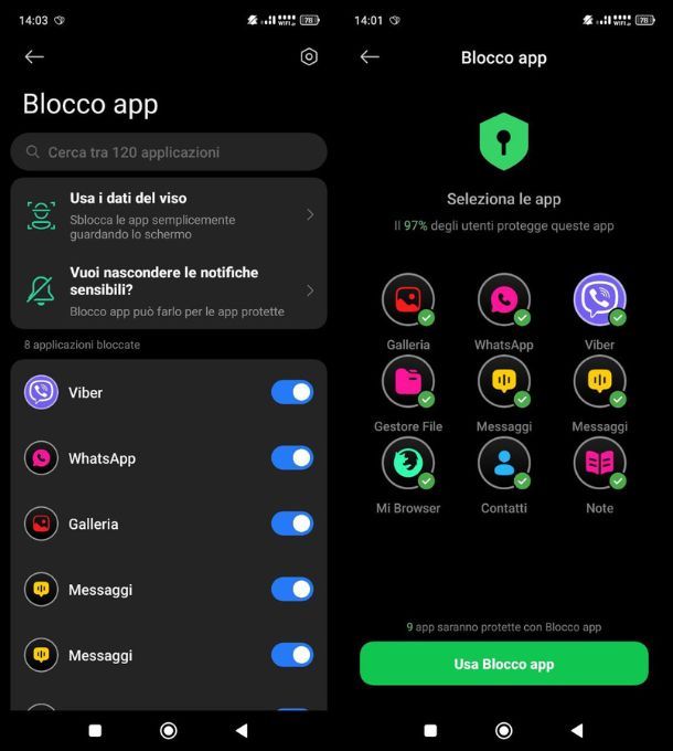 Come mettere la password alle applicazioni