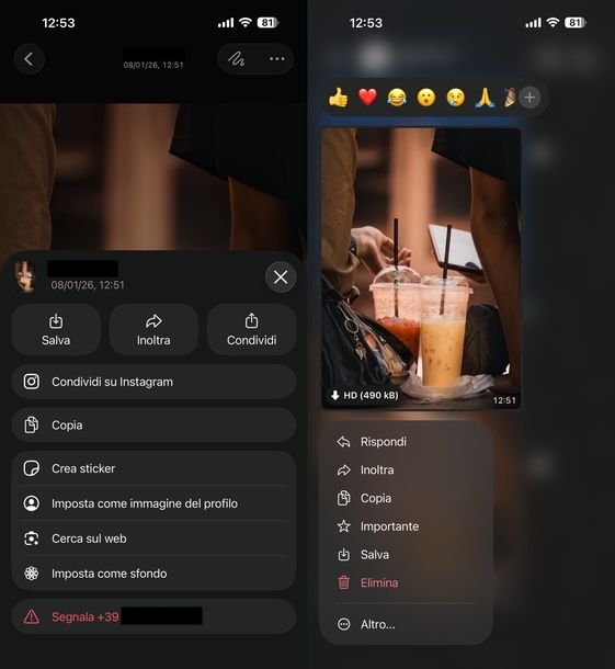 Salvare foto WhatsApp in Galleria iPhone
