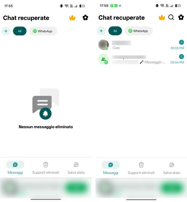 Recupero Messaggi Cancellati