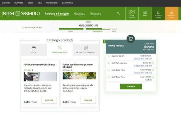 Personalizzazione XME Conto UP!