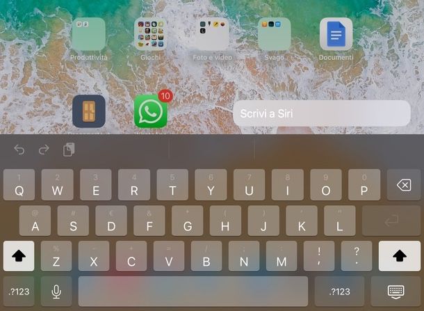 Scrivi a Siri su iPad