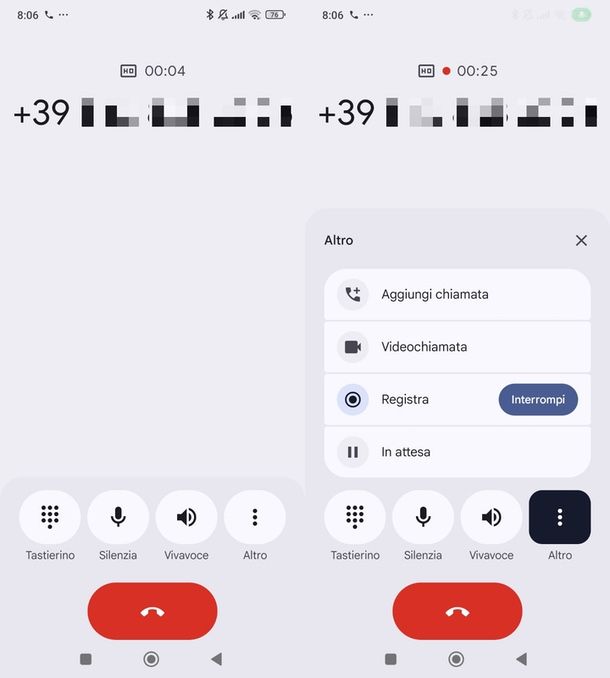 Come registrare telefonate Google Telefono