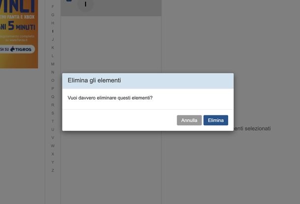 Eliminare indirizzo email memorizzato su Libero
