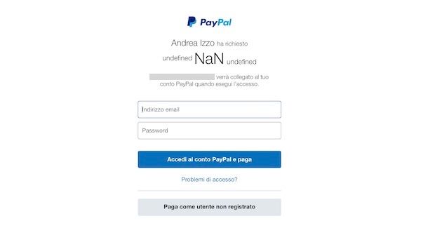 Pagare su PayPal senza account