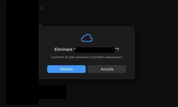 Eliminare indirizzo email memorizzato su iCloud