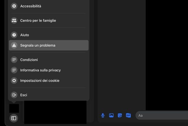 Cambiare account Messenger