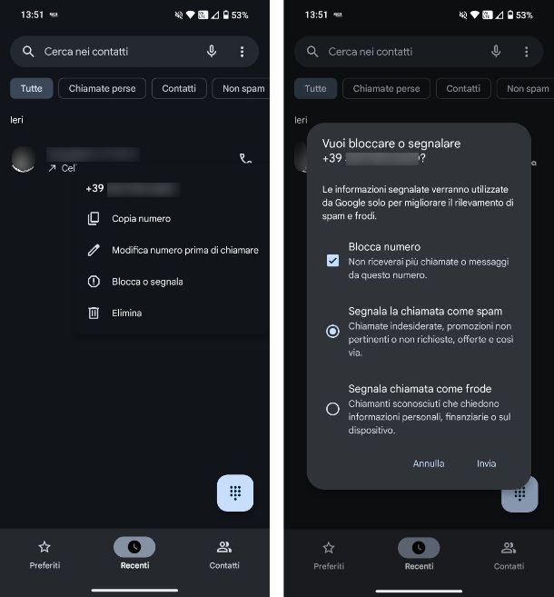 Blocco predefinito di Android e iPhone