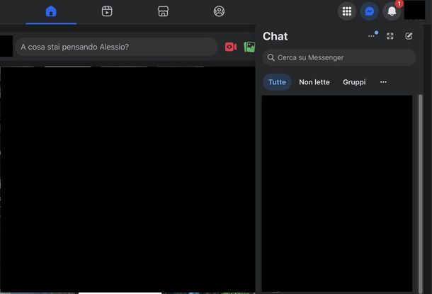 Accedere a Messenger da Facebook