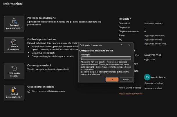 Salvare PowerPoint con Microsoft PowerPoint Windows