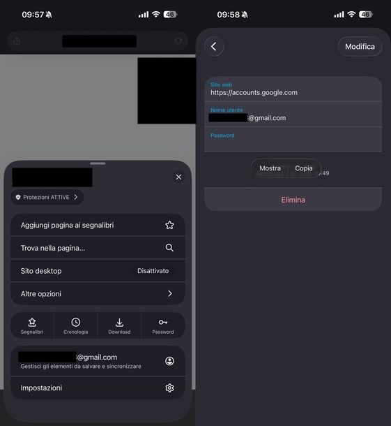 Scoprire password Gmail Mozilla Firefox iOS