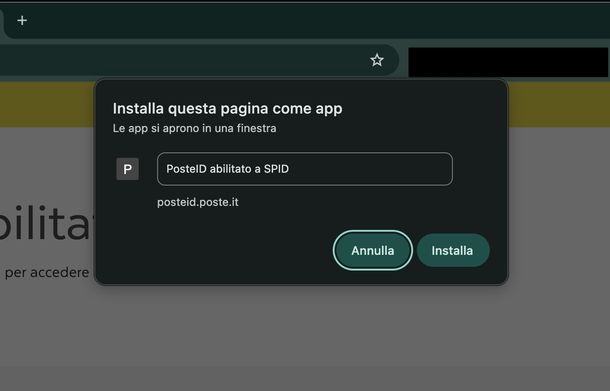 Creare PWA sito PosteID