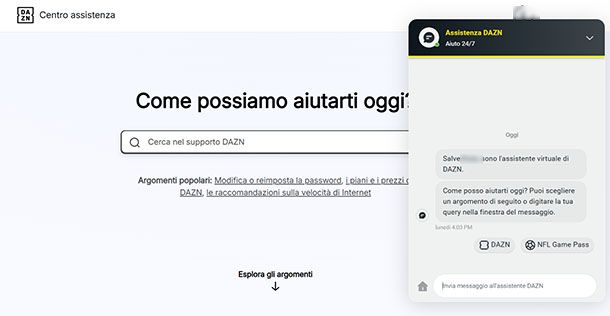 Chatbot DAZN