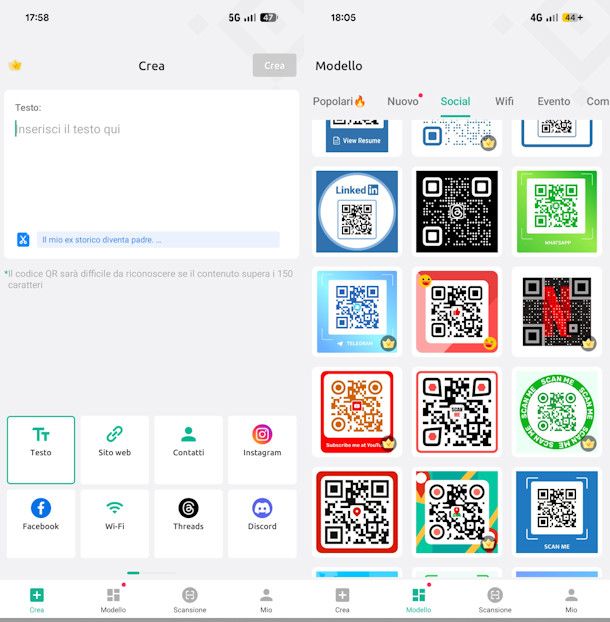 codice QR con Android