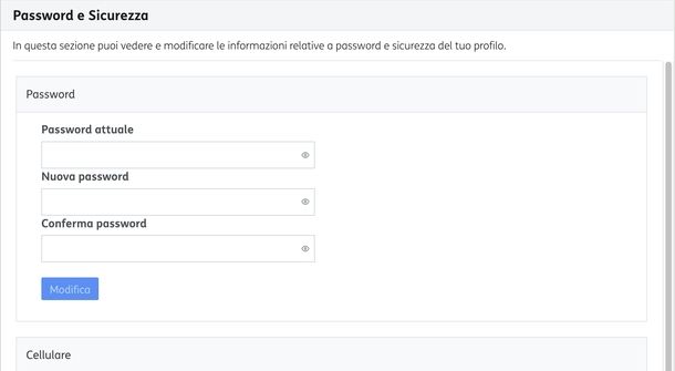 Cambiare password email TIM