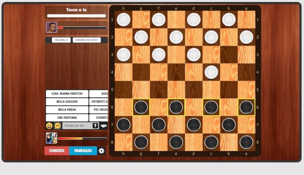 interfaccia DamaPiù