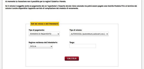 Controllare il bollo pagato dal sito ACI