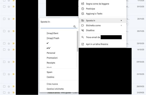 Bloccare spam su Gmail Web
