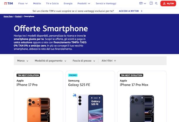 Offerte TIM smartphone