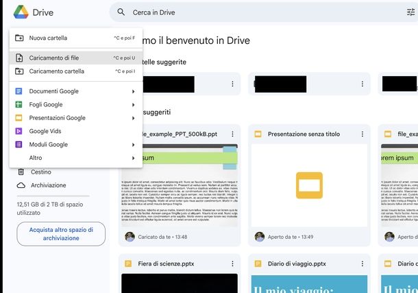 Salvare PowerPoint Google Drive Web