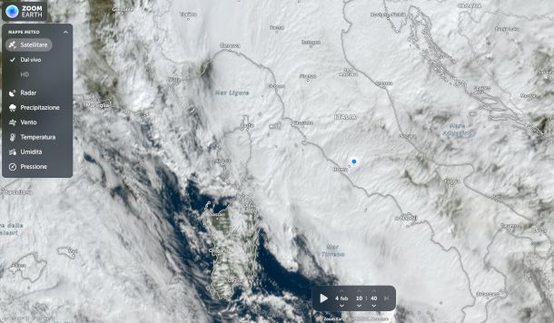 interfaccia sito Zoom Earth