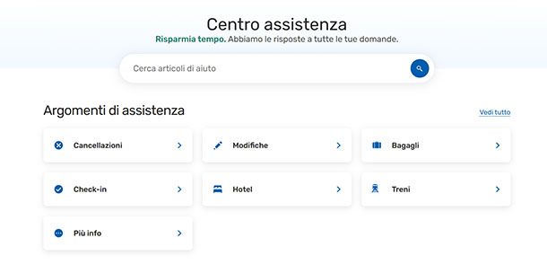 Centro assistenza eDreams