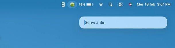 Scrivi a Siri opzione Accessibilit&agrave; macOS