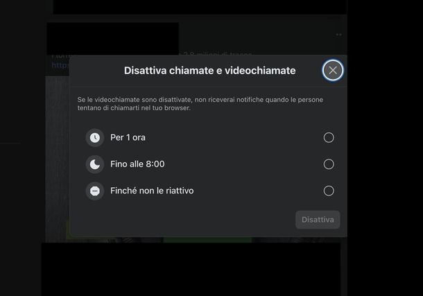 Disattivare Messenger da Facebook