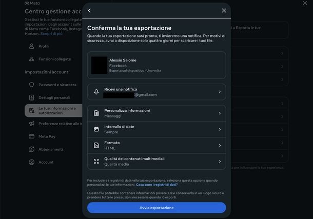 Ripristinare conversazioni Messenger da backup