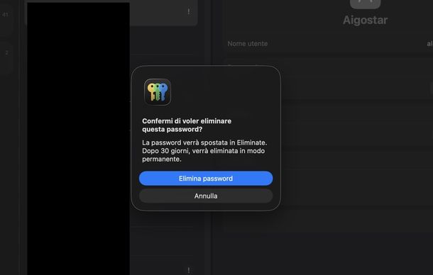 Eliminare indirizzo email memorizzato su macOS