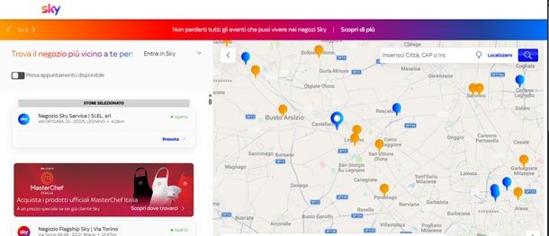 negozi sky