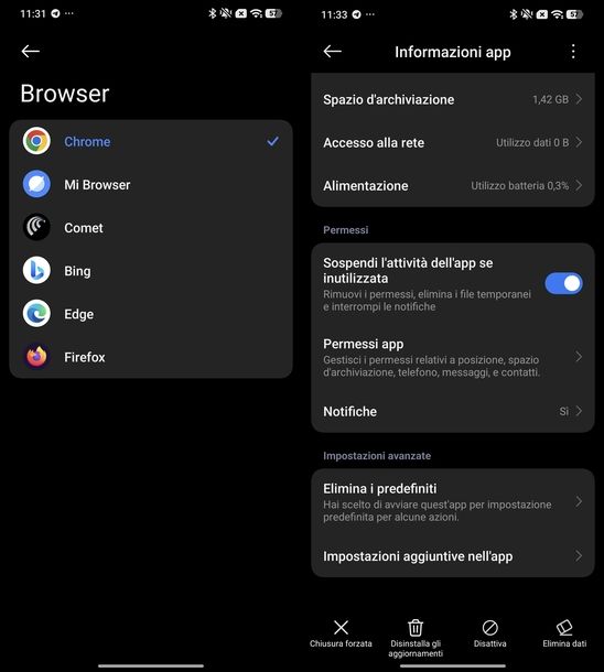 Cambiare app predefinite Android