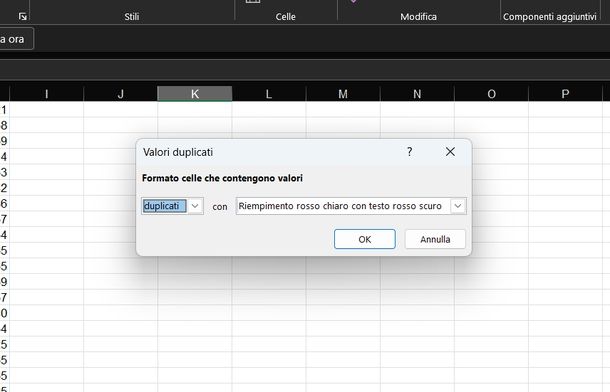 Cercare doppioni su Excel Windows