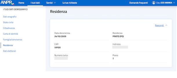 Residenza online
