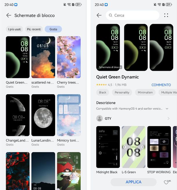 Come togliere la fotocamera dal blocco schermo Huawei