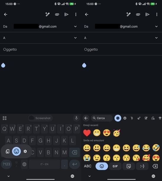 Inserire emoticon nelle mail Gmail Android