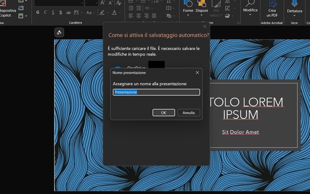 Salvare PowerPoint con Microsoft PowerPoint Windows