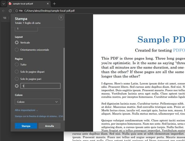 Eliminare pagina da PDF gratis Microsoft Edge