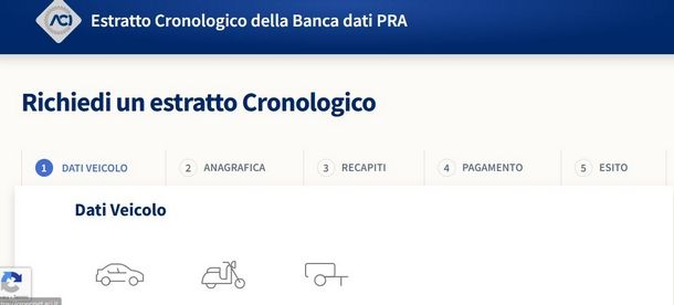 Scegliere il tipo di veicolo