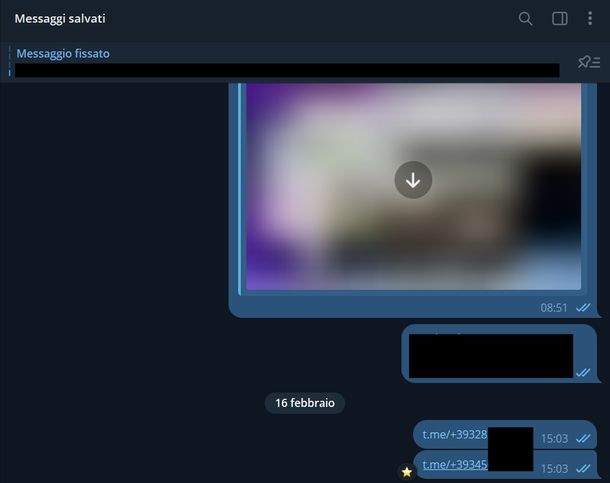 Inviare SMS a numero non in rubrica Telegram Windows