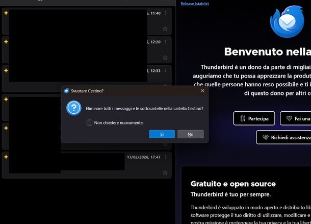 Svuotare cestino Gmail Mozilla Thunderbird Windows