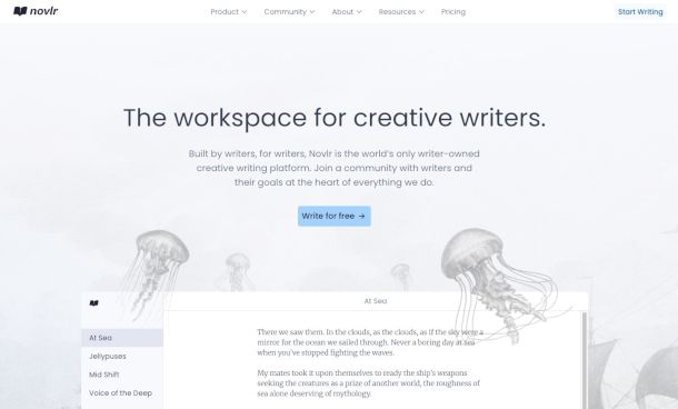 home page sito Novlr