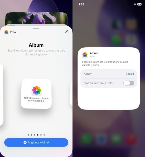 widget Foto Album iOS