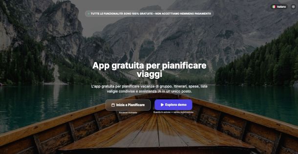 home page sito Let's Pack Up