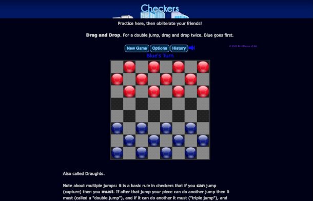 interfaccia dama sito MathISFun