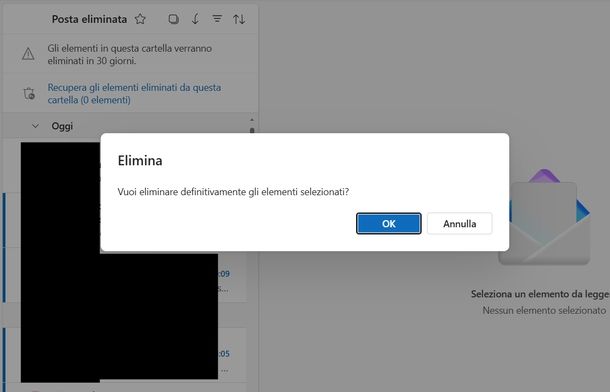 Svuotare cestino Gmail Microsoft Outlook Windows