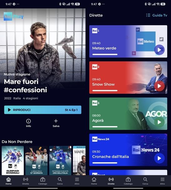 Diretta Rai app RaiPlay