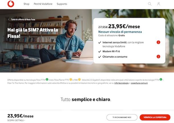 Offerte Vodafone casa e cellulare